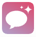 Gurobot logo. This is a chat bubble icon with sparkles on a pink and purple gradient background.